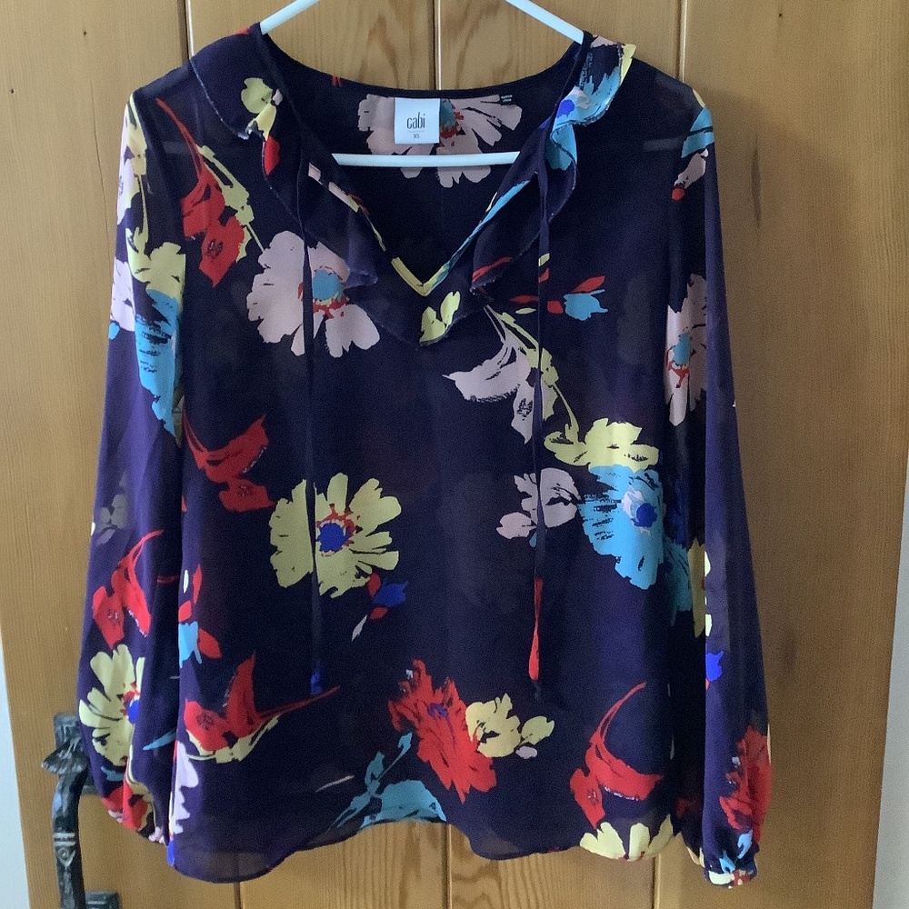 Cabi sheer layered blouse